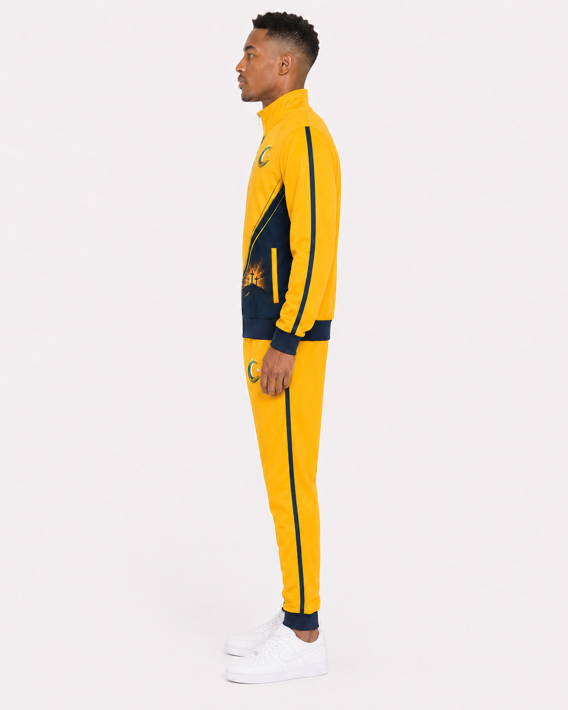 Island Legacy Rising Tide — Geel & Donkerblauw Unisex Trainingspak