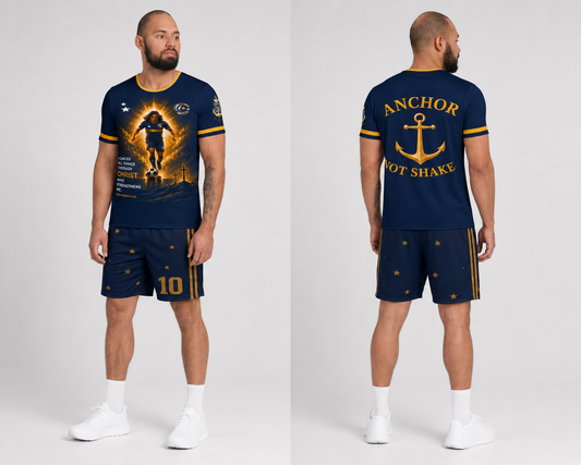 Island Legacy Rising Tide — Deep Navy & Gold Men's Modern Streetwear Set — complete look