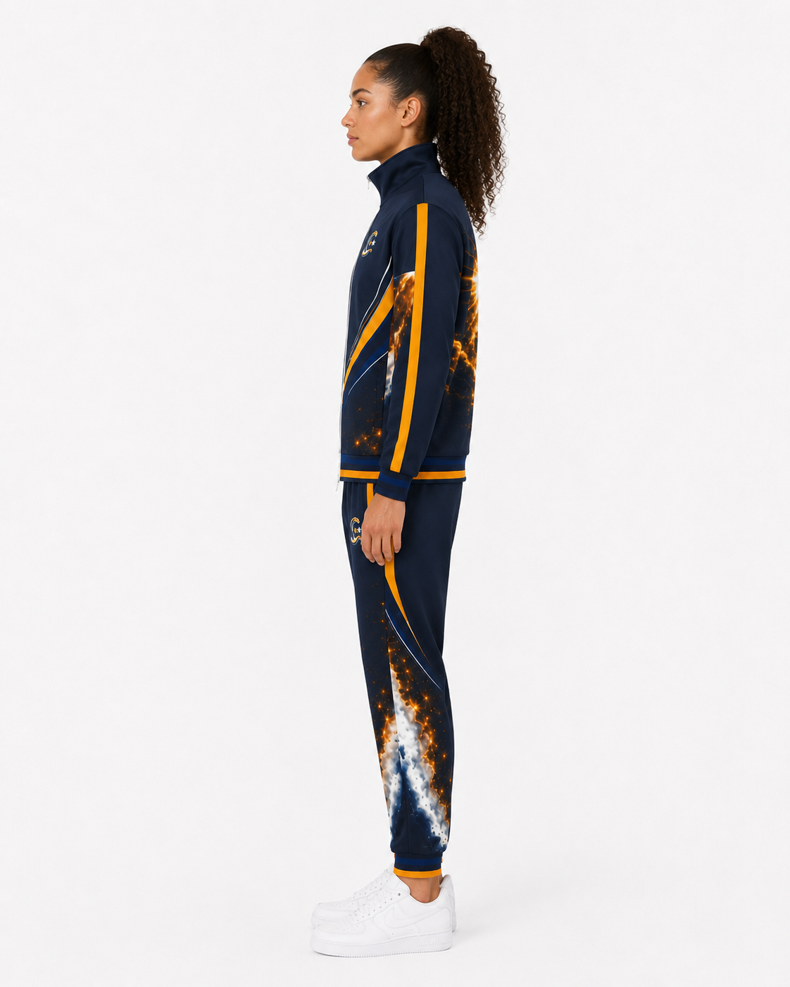 Island Legacy Rising Tide — Deep Navy, Orange & Blue Unisex Tracksuit Set — side